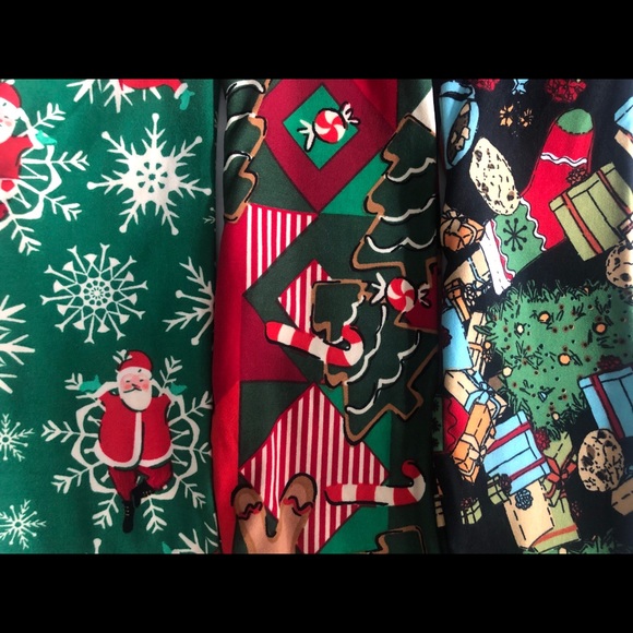 NEW!! Kids Holiday Leggings, Set of 3! - Picture 2 of 3